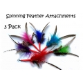 Purrs Feather Spinner ClipOn - 3 set - Fits the PurrSuit, Frenzy & DaBird wands